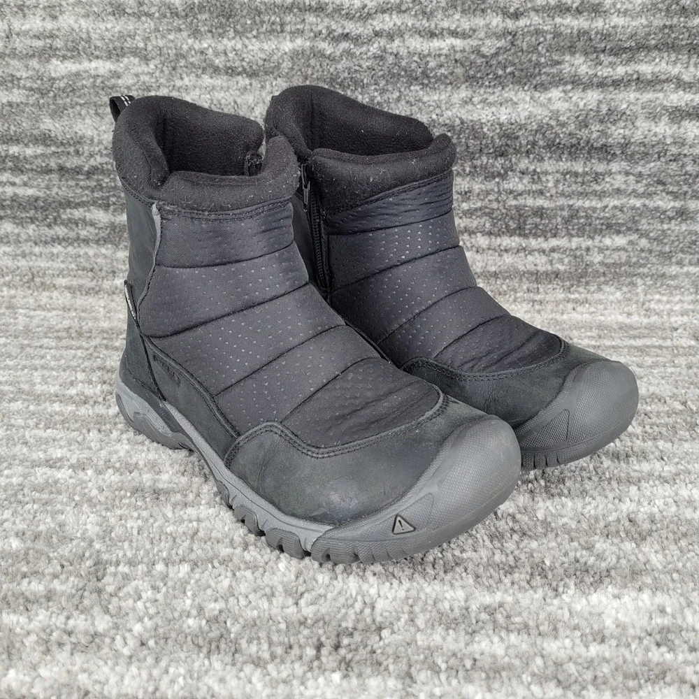 KEEN Womens Winter Boots Black Puffer Waterproof Insulated Thermal Size 7
